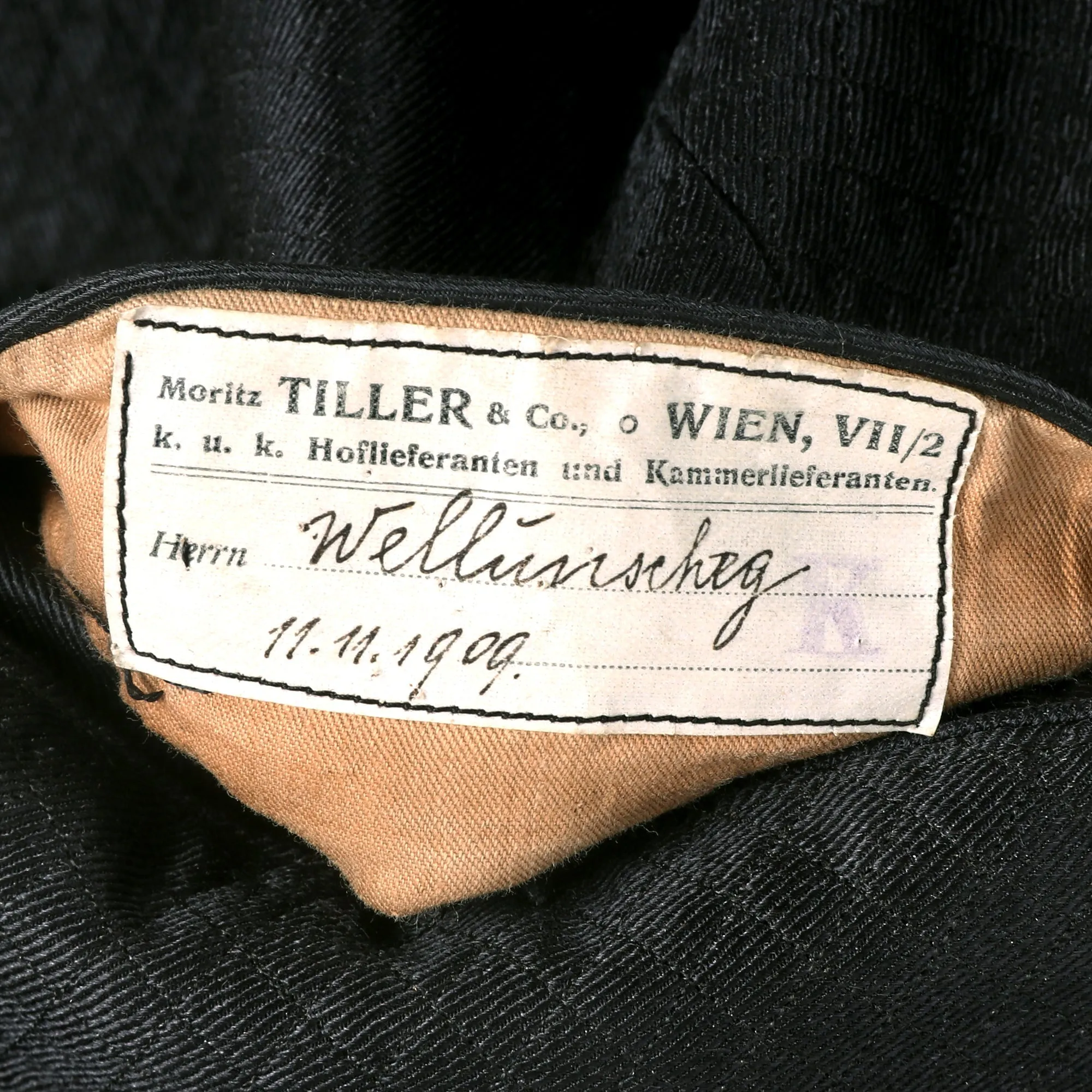 Original Austrian Pre - WWI Era Named Diplomatic Uniform Tailcoat by Moritz Tiller of Vienna - Dated 1909