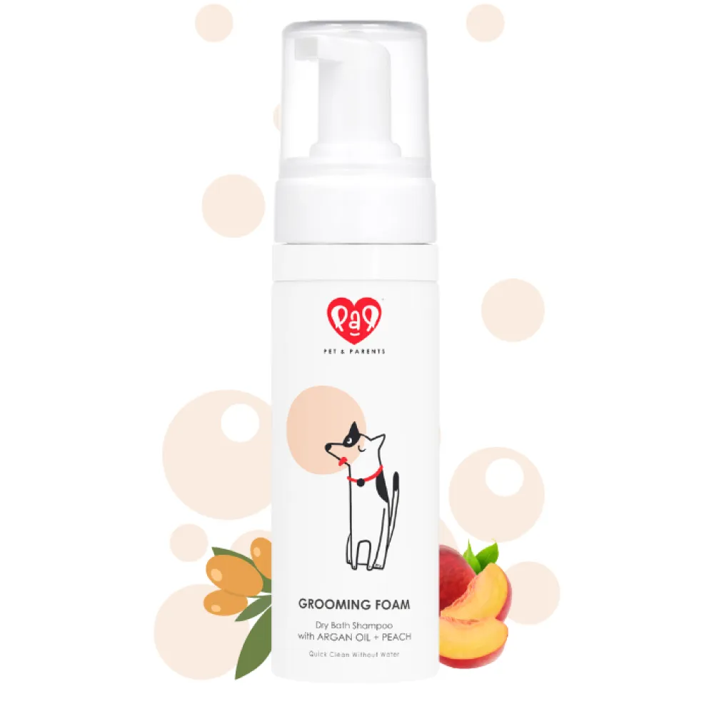 Pet And Parents Argan Oil   Peach Dry Bath Foaming Shampoo for Dogs and Cats