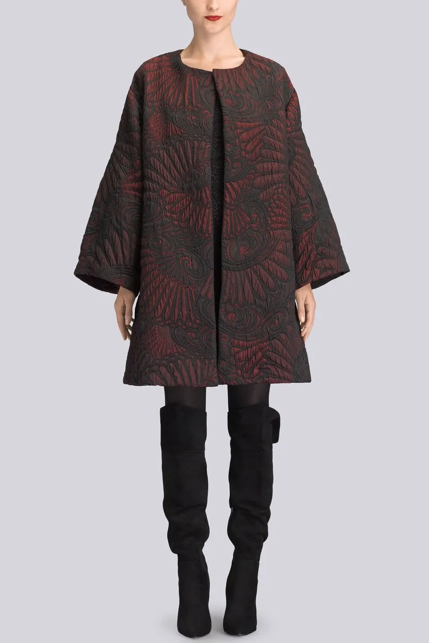 Petal Jacquard Coat