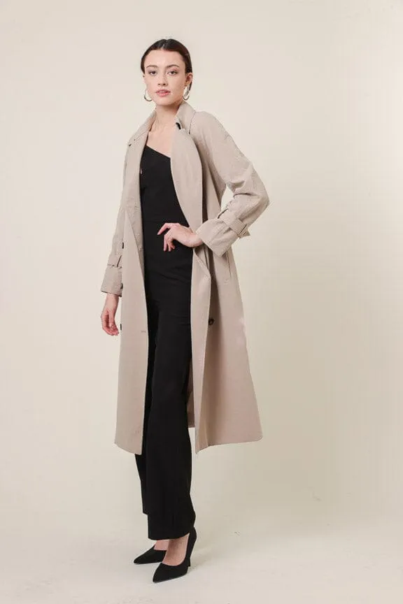 Peyton Trench Coat | Taupe