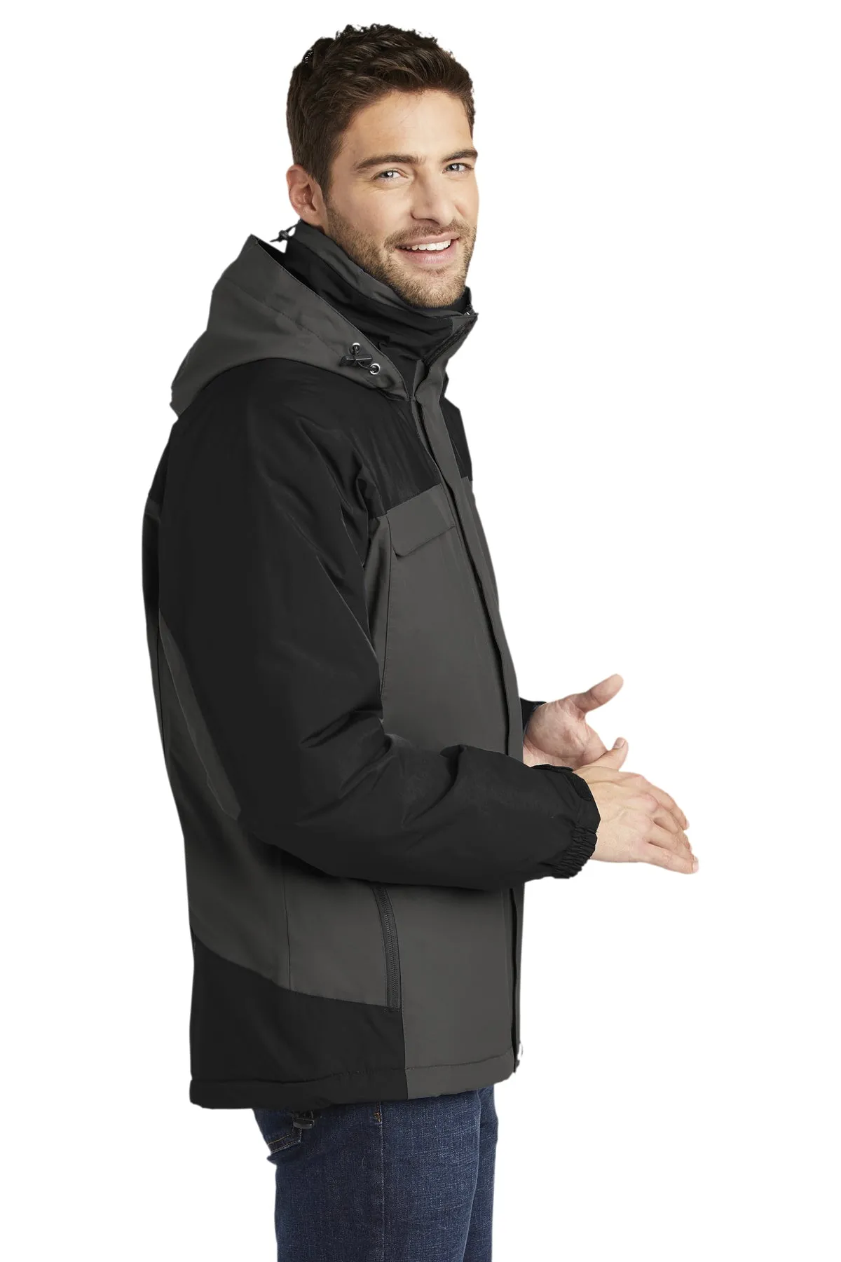 Port Authority Tall Nootka Customized Jackets, Graphite/ Black