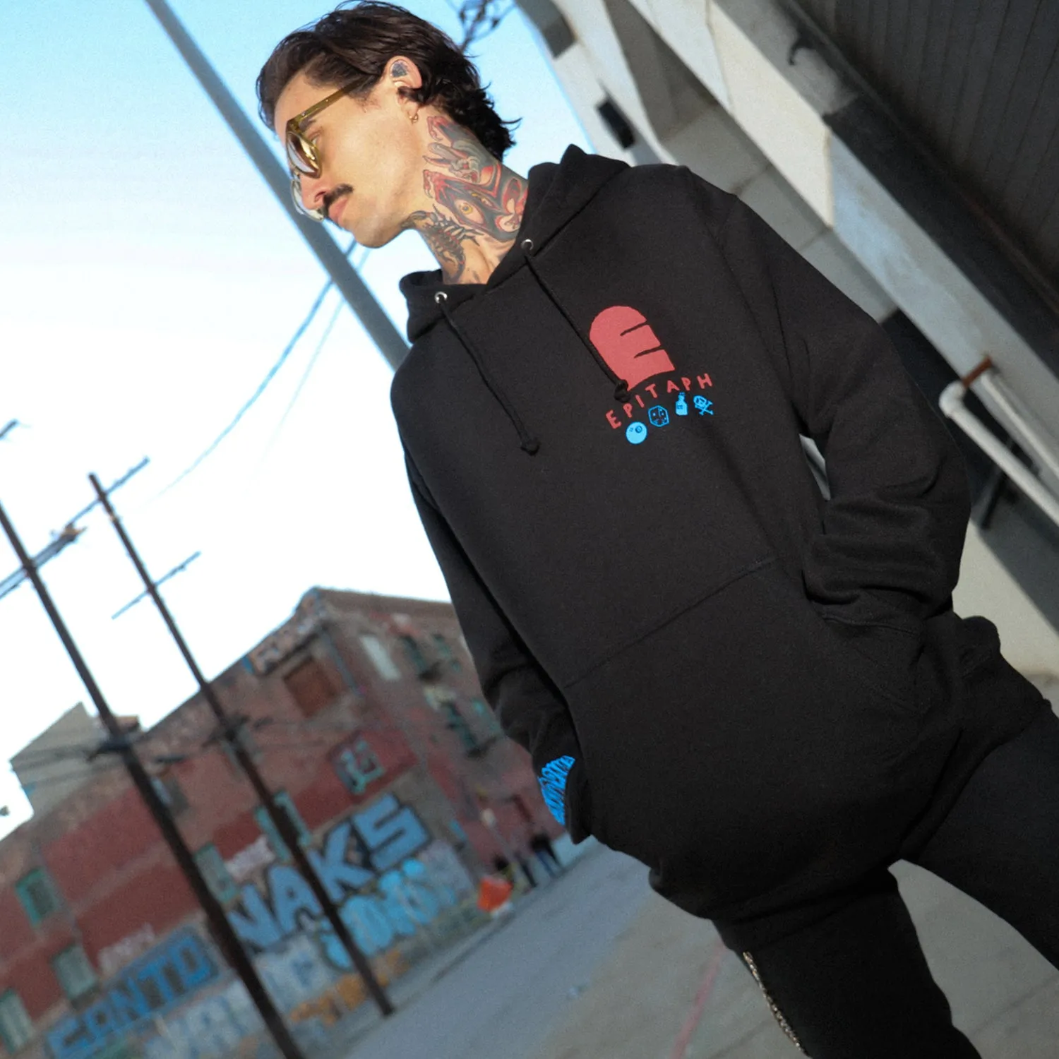 Punk O Rama Logo Pullover Hood (Black)