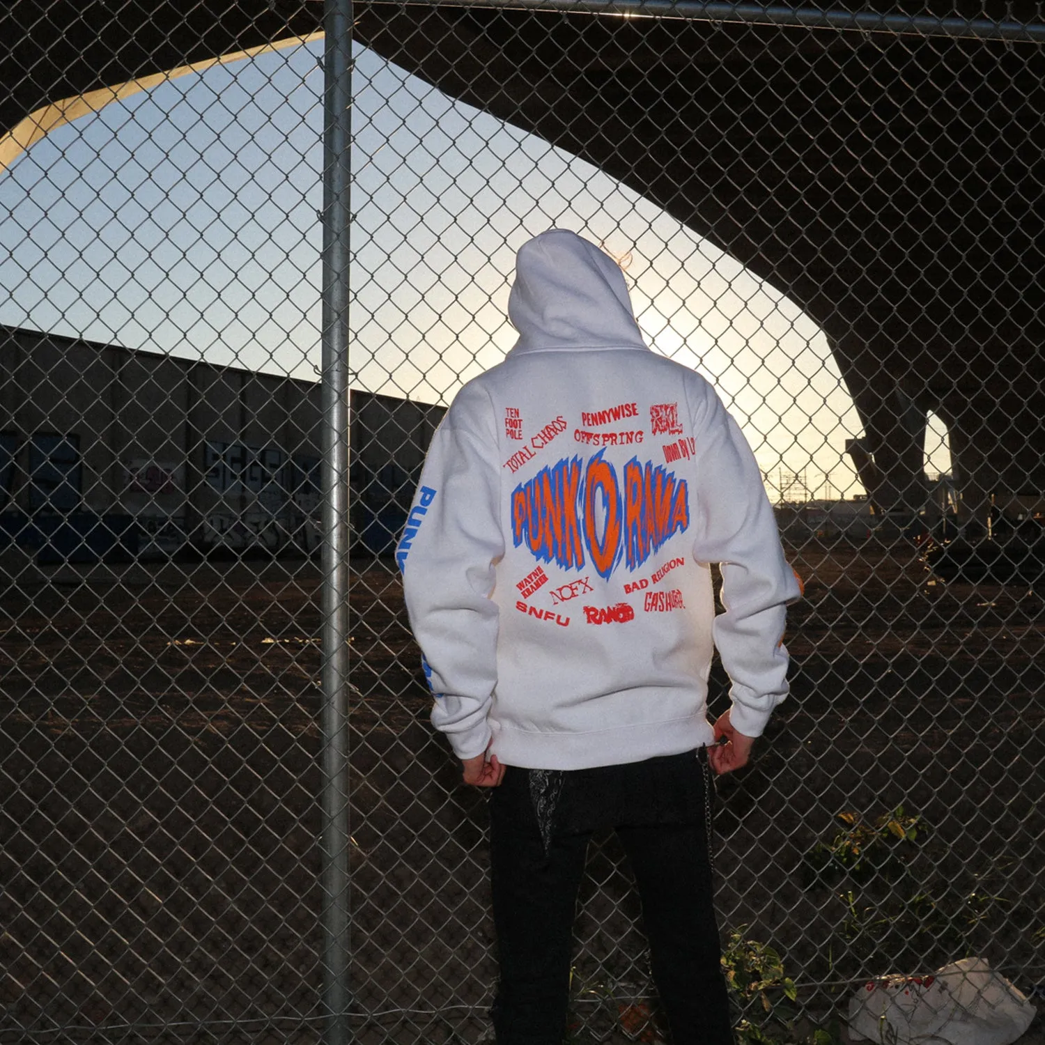 Punk O Rama Logo Pullover Hood (White)