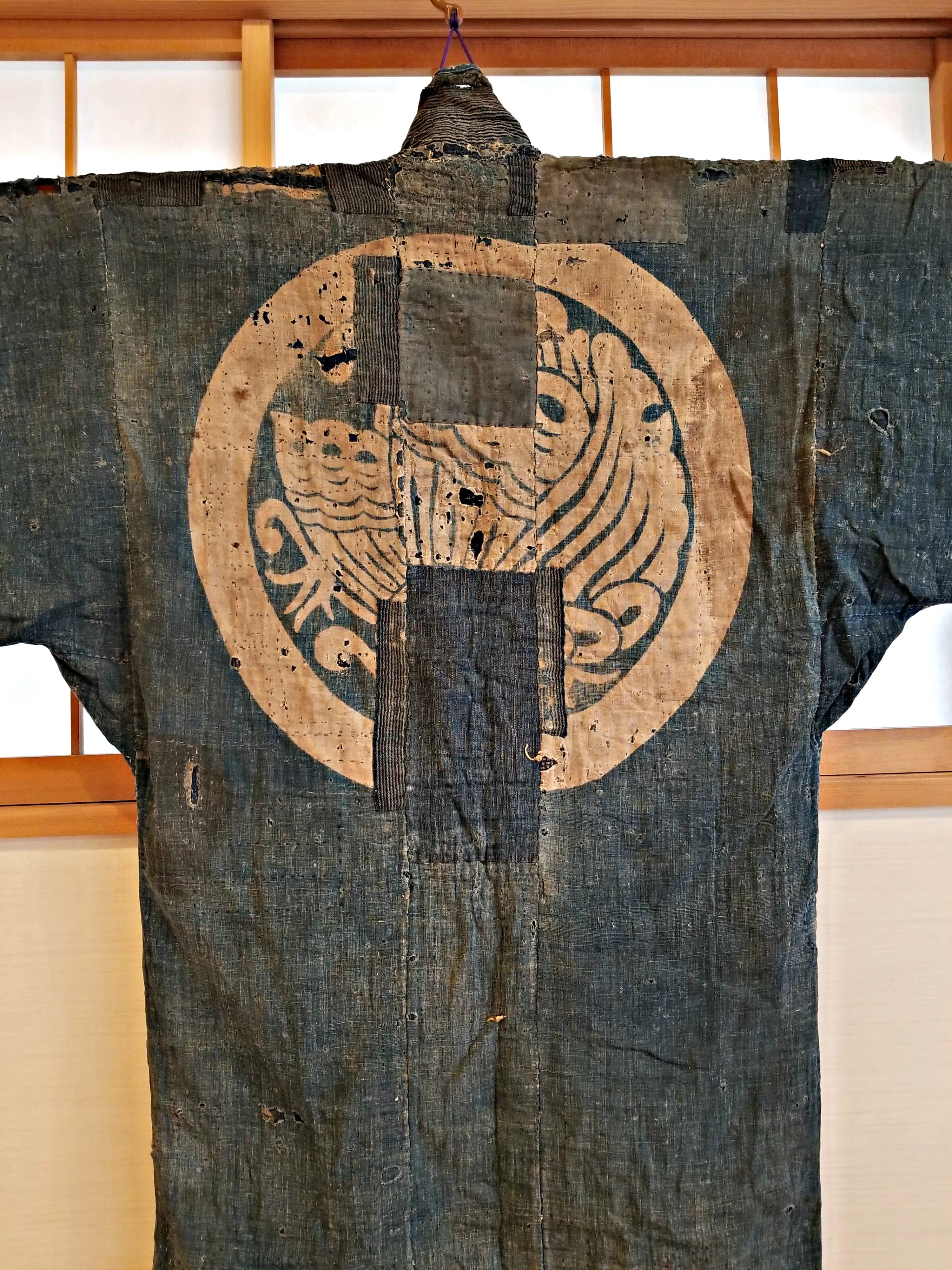 RARE Meiji Era (1900s) Indigo Boro Patchwork Yogi Bodoko Kimono