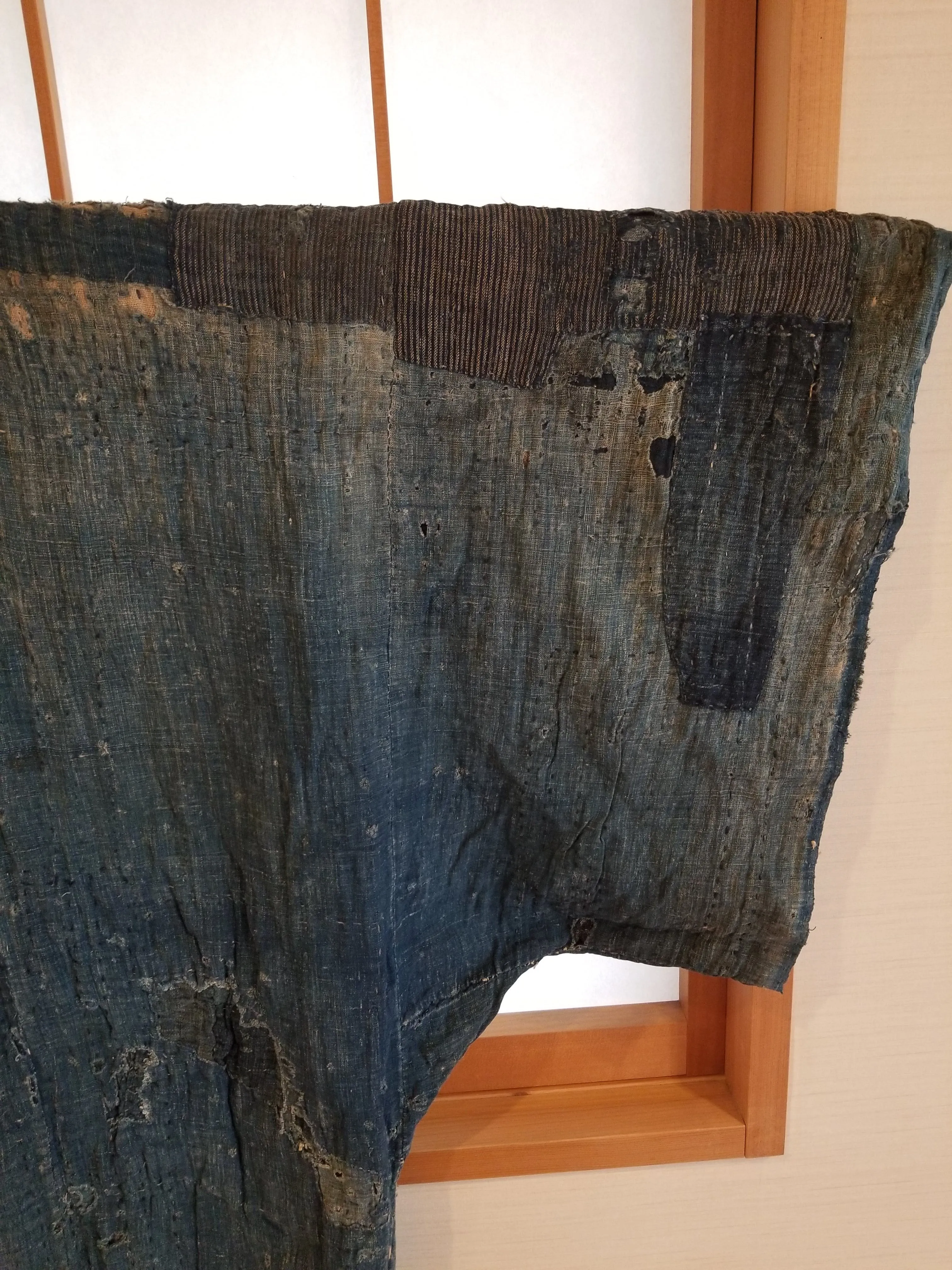 RARE Meiji Era (1900s) Indigo Boro Patchwork Yogi Bodoko Kimono