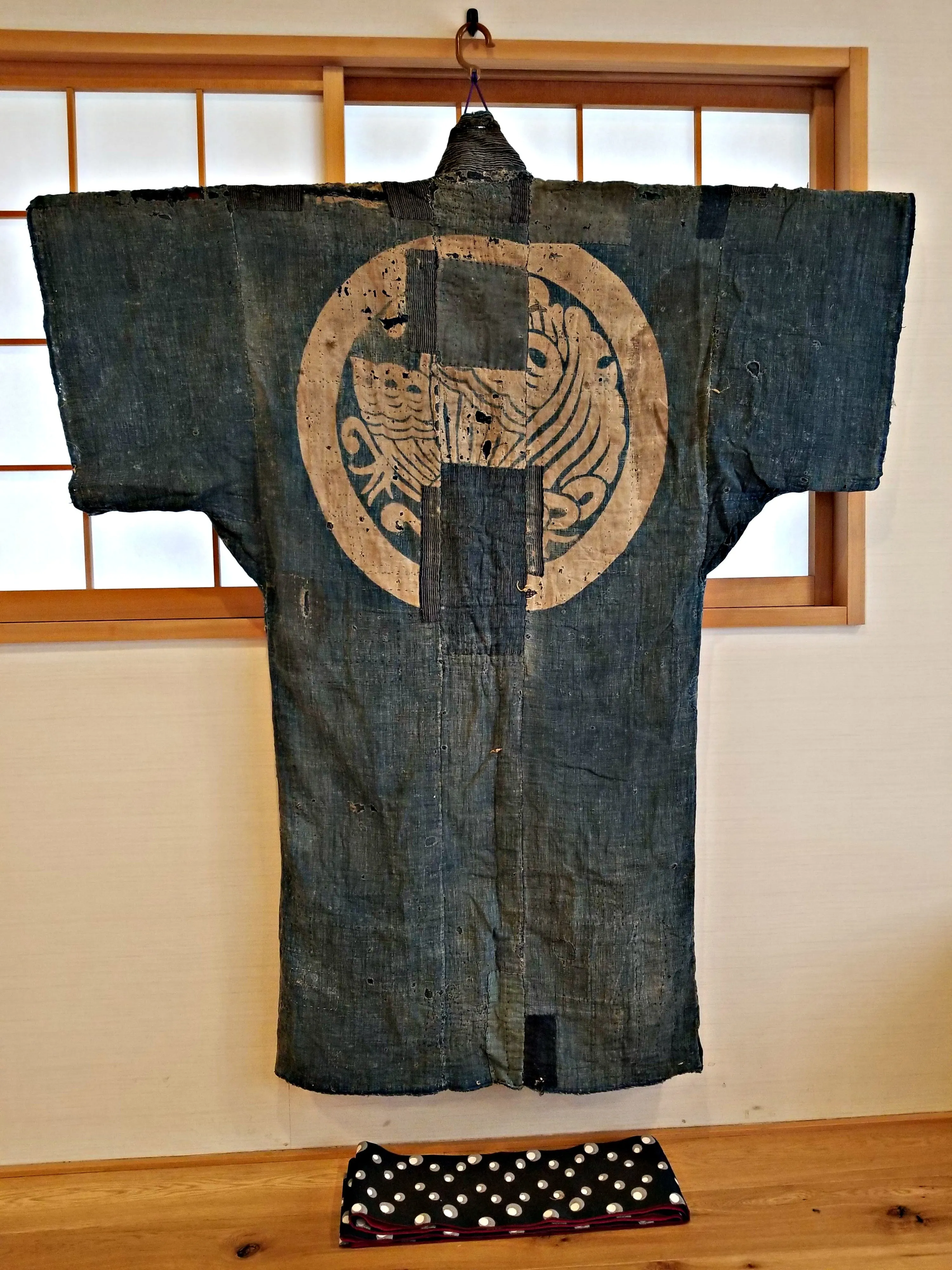 RARE Meiji Era (1900s) Indigo Boro Patchwork Yogi Bodoko Kimono