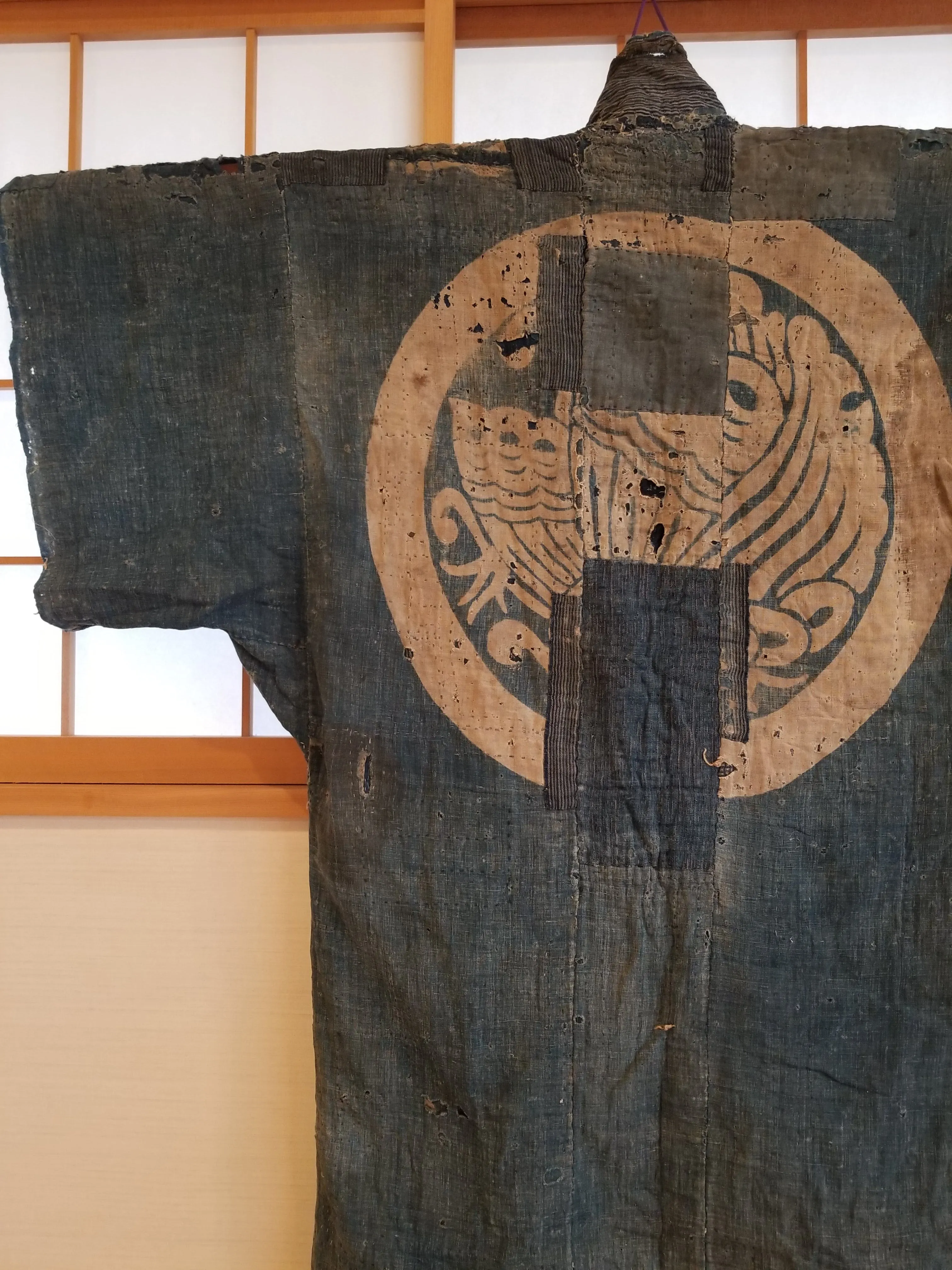 RARE Meiji Era (1900s) Indigo Boro Patchwork Yogi Bodoko Kimono