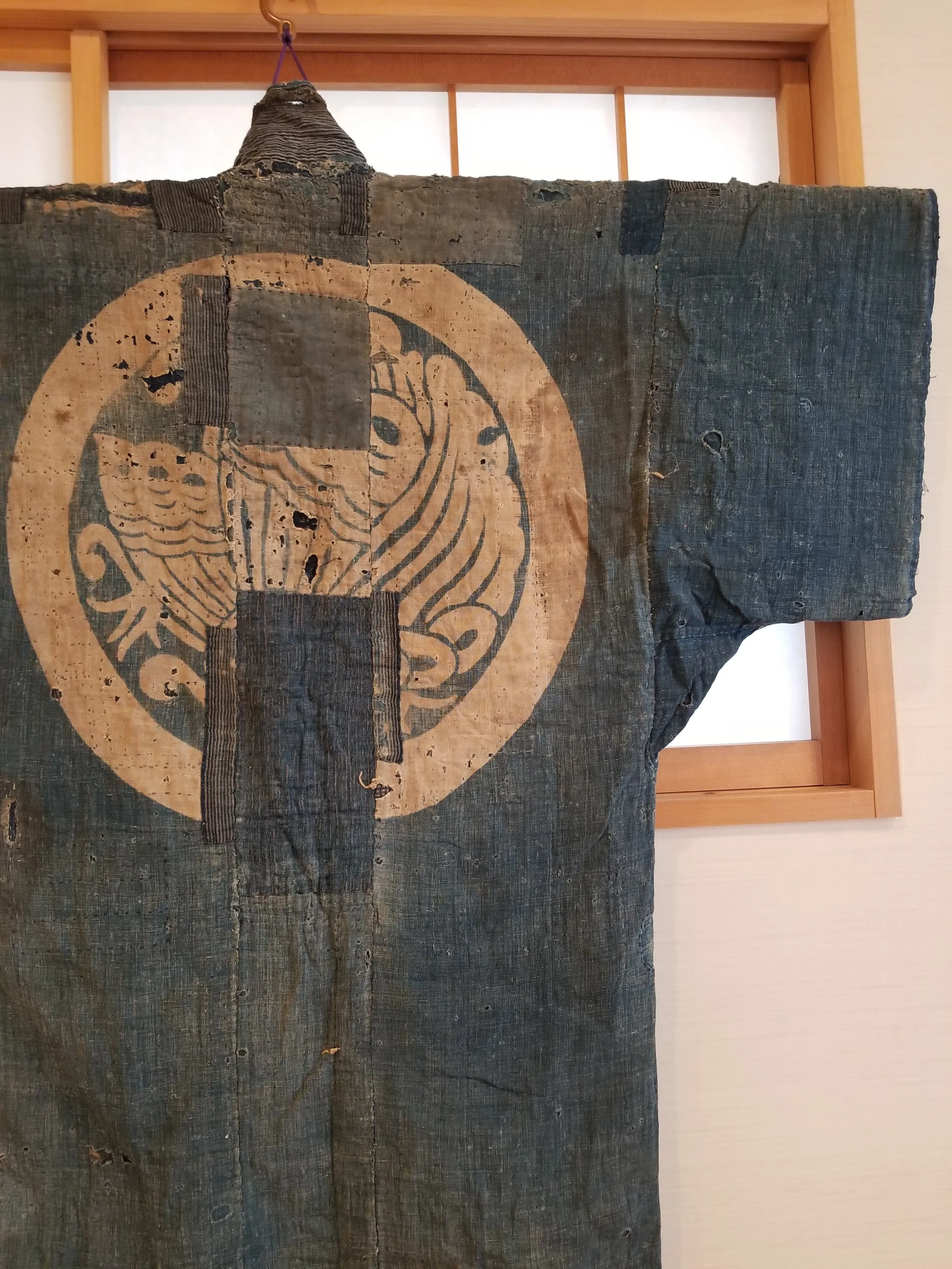 RARE Meiji Era (1900s) Indigo Boro Patchwork Yogi Bodoko Kimono