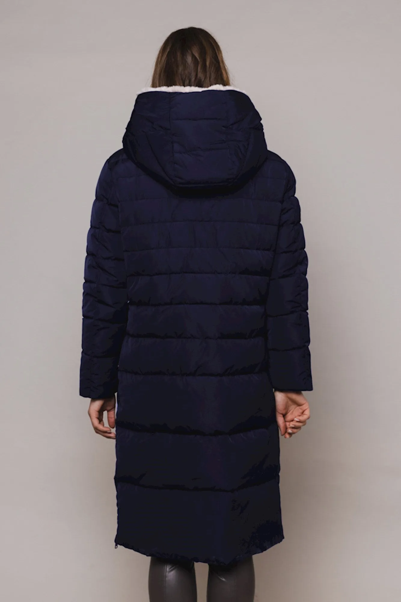 RINO & PELLE KEILAFUR PADDED COAT NAVY