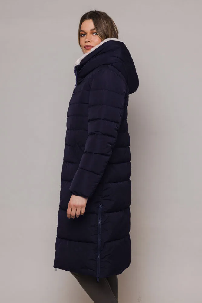 RINO & PELLE KEILAFUR PADDED COAT NAVY