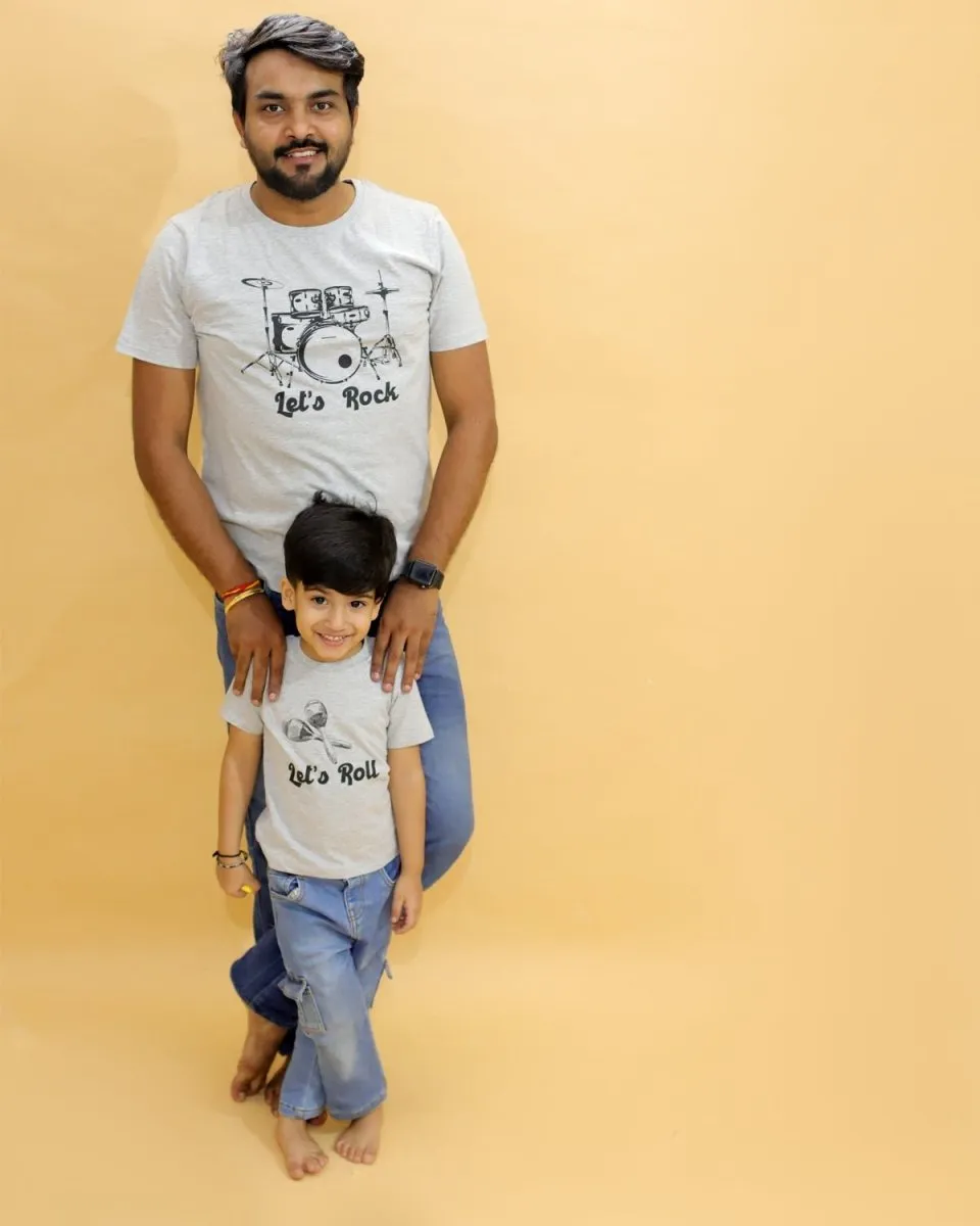 Rock & Roll Matching Family T-shirt - Combo of 2