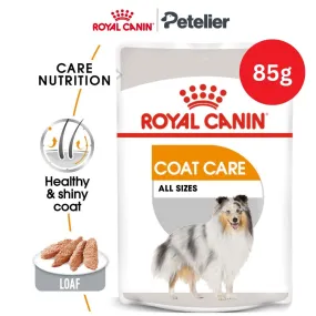 Royal Canin Coat Care Loaf 85g Pouch Adult Wet Dog Food - Canine Care Nutrition