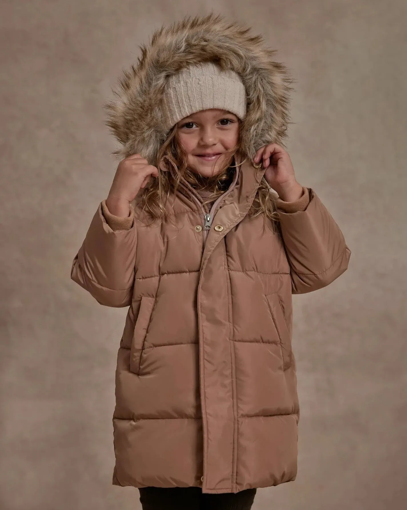 Rylee   Cru Kids Long Down Puffer Winter Jacket - Mocha II