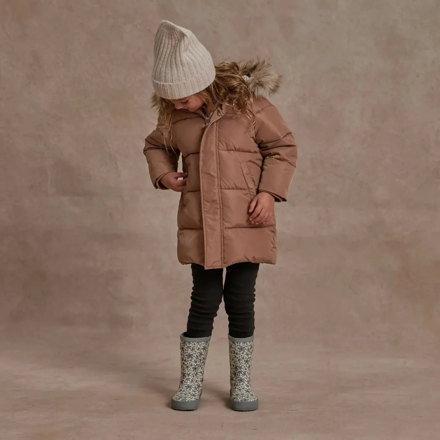 Rylee   Cru Kids Long Down Puffer Winter Jacket - Mocha II