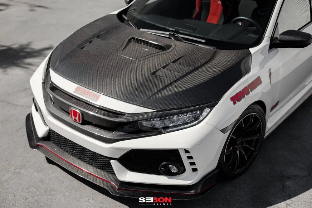 SEIBON Carbon Fiber Hood Honda Civic Type-R FK8 (2017-2021) OEM/CV/TS Vented Style