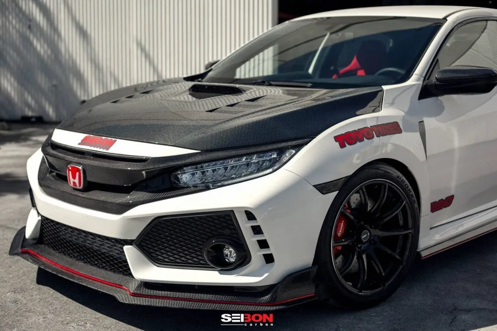 SEIBON Carbon Fiber Hood Honda Civic Type-R FK8 (2017-2021) OEM/CV/TS Vented Style