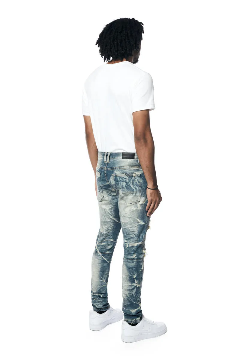 Smoke Rise Men's Lightning Effect Jeans