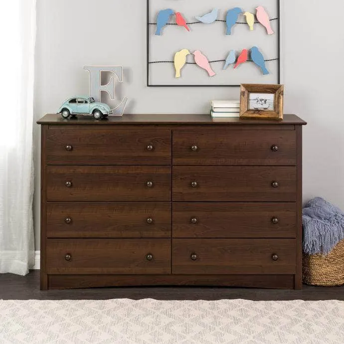 Sonoma 8-Drawer Dresser - Available in 5 Colours