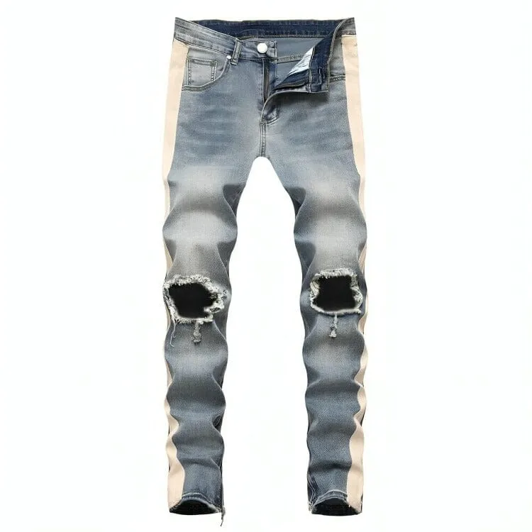 The Rally Distressed Biker Jeans - Multiple Colors