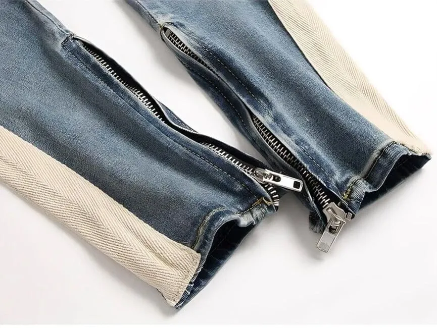 The Rally Distressed Biker Jeans - Multiple Colors