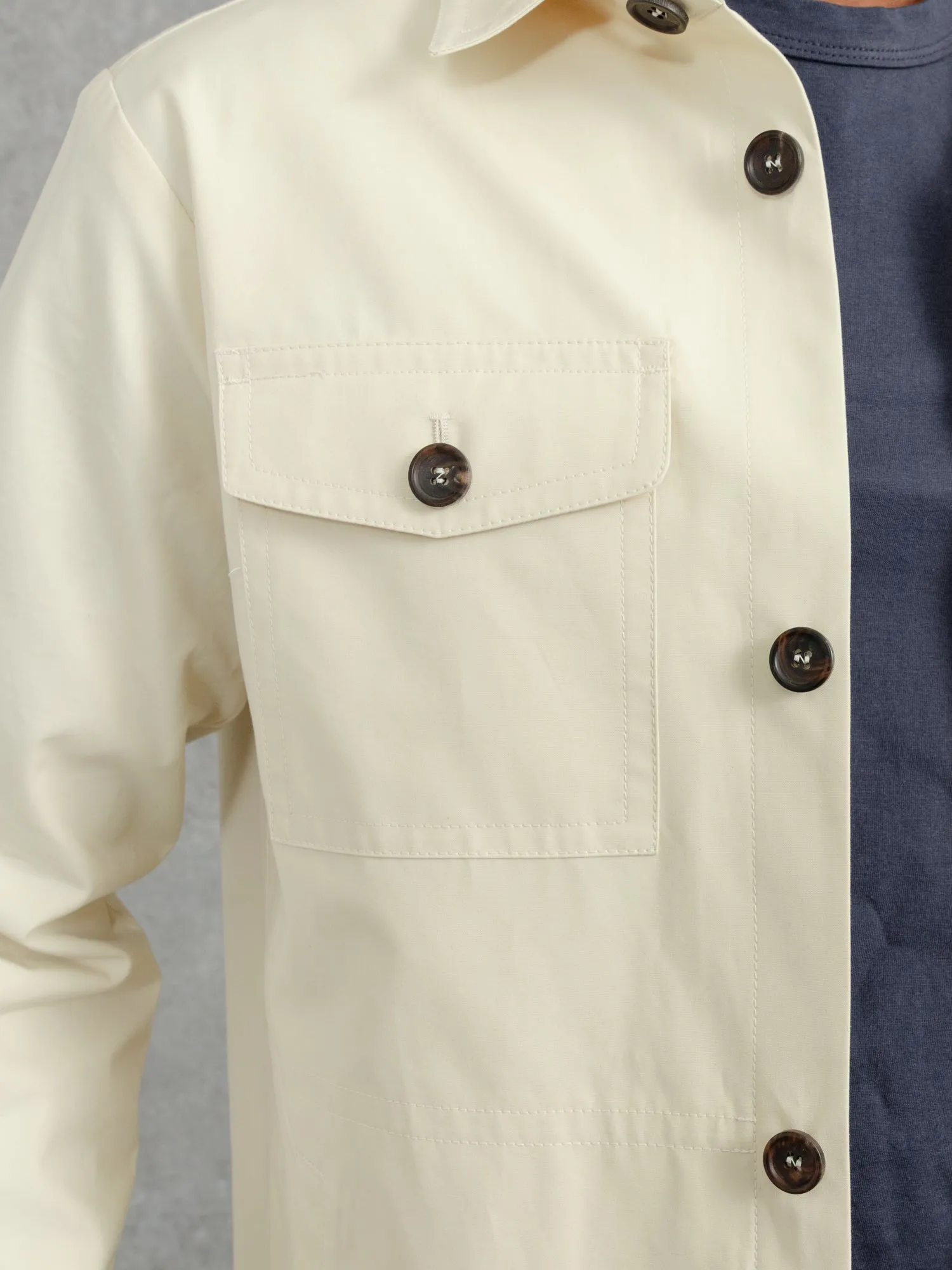 The Ventile® Piccadilly Shacket - Chalk