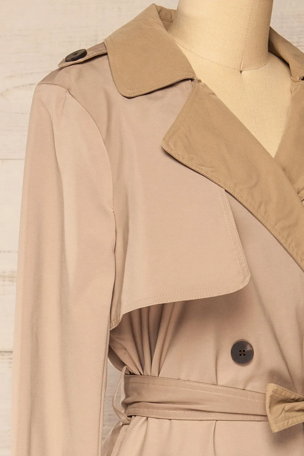 Truman | Beige Double Breasted Trench Coat