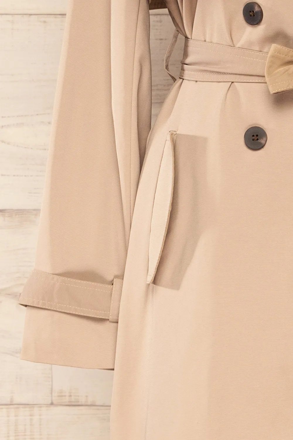 Truman | Beige Double Breasted Trench Coat