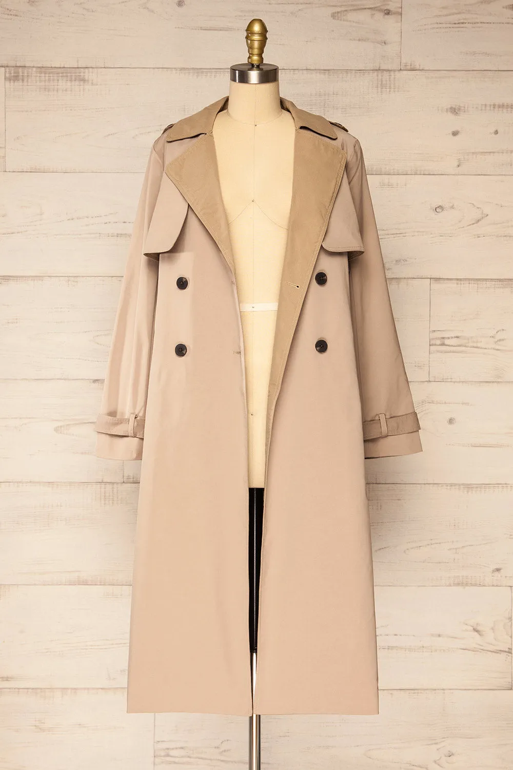 Truman | Beige Double Breasted Trench Coat