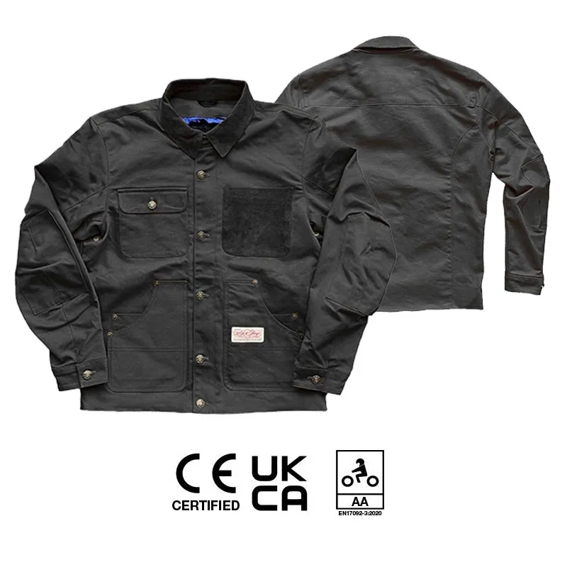 Veste moto CRAFTSMAN noire CE AA | Age of Glory