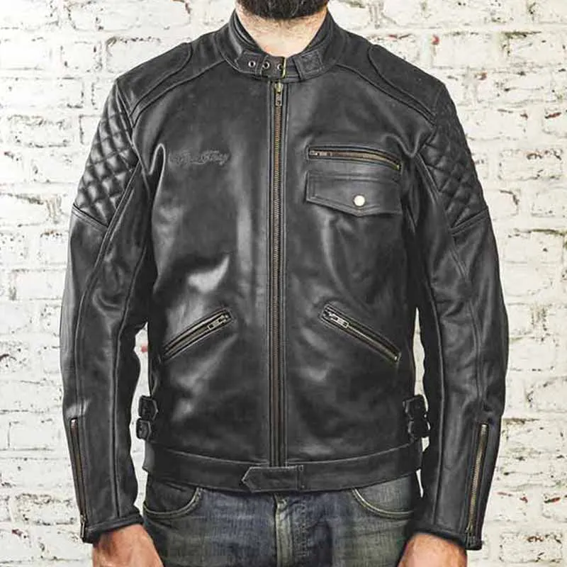 Veste moto cuir KINGPIN CE AA | Age of Glory