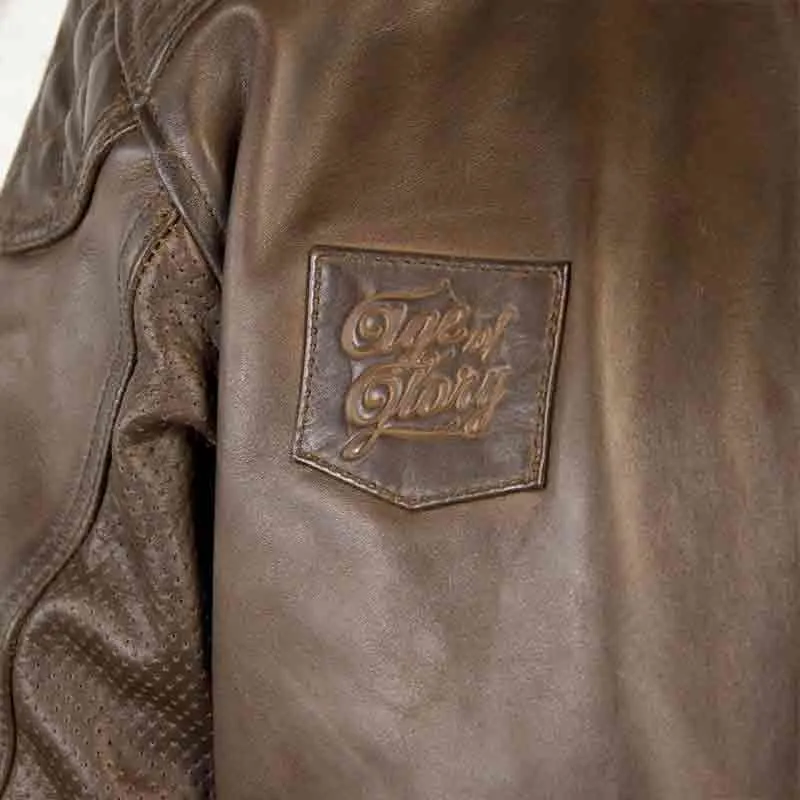 Veste moto cuir WAXED ROGUE CE AA | Age of Glory