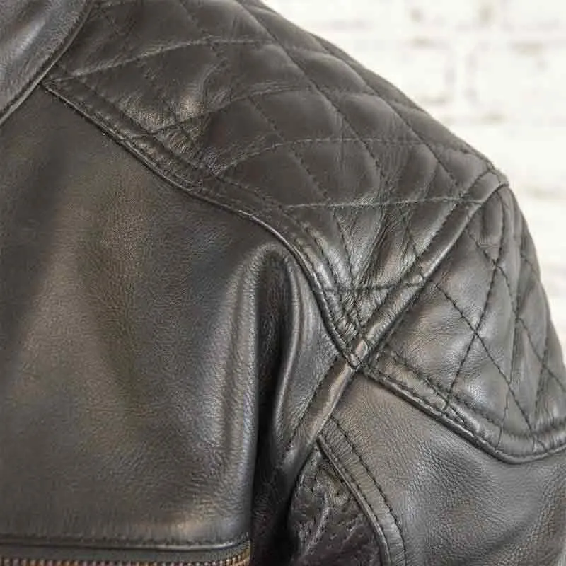 Veste moto cuir WAXED ROGUE CE AA | Age of Glory