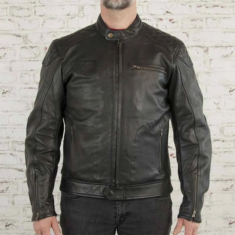 Veste moto cuir WAXED ROGUE CE AA | Age of Glory