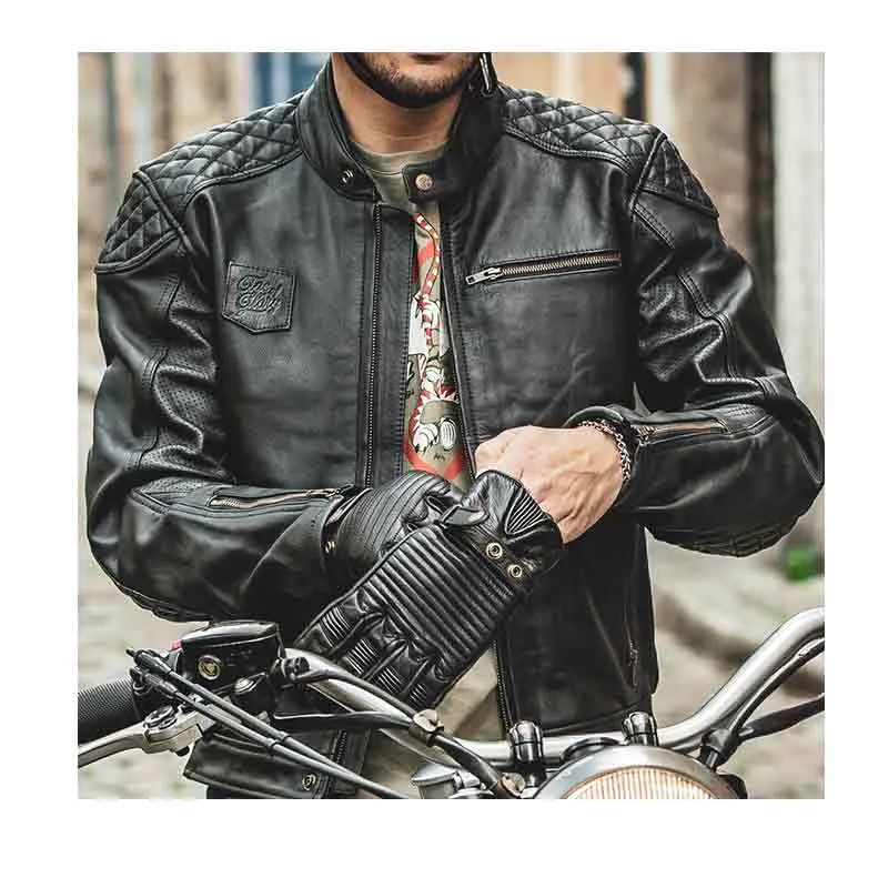 Veste moto cuir WAXED ROGUE CE AA | Age of Glory