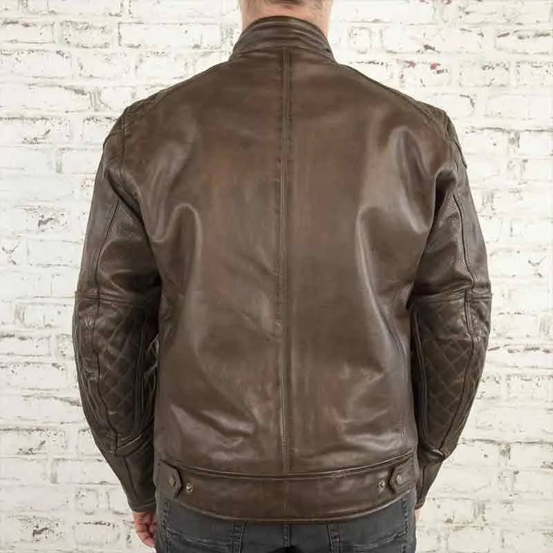 Veste moto cuir WAXED ROGUE CE AA | Age of Glory