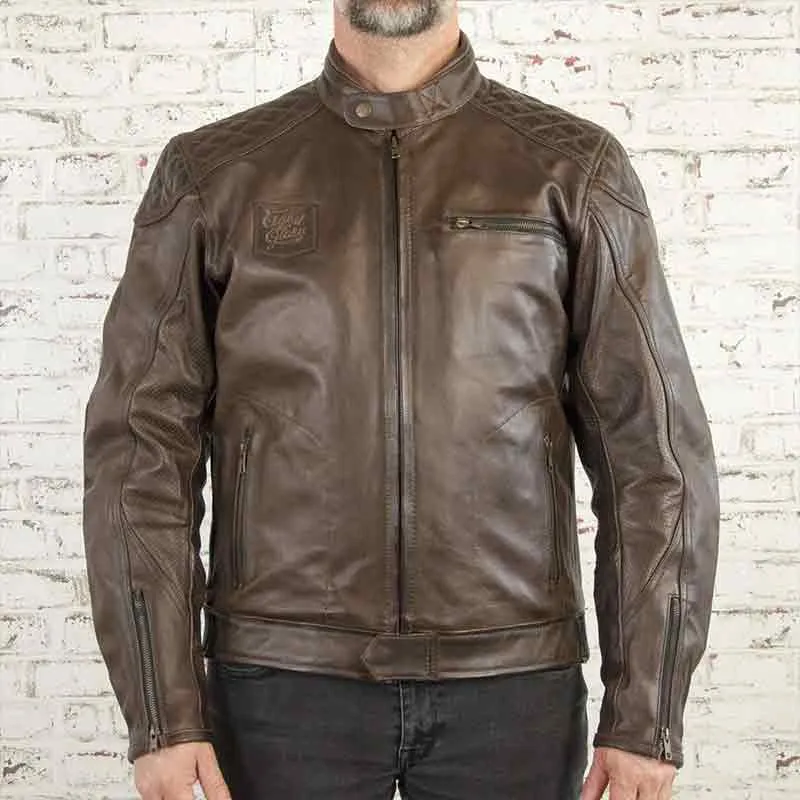 Veste moto cuir WAXED ROGUE CE AA | Age of Glory