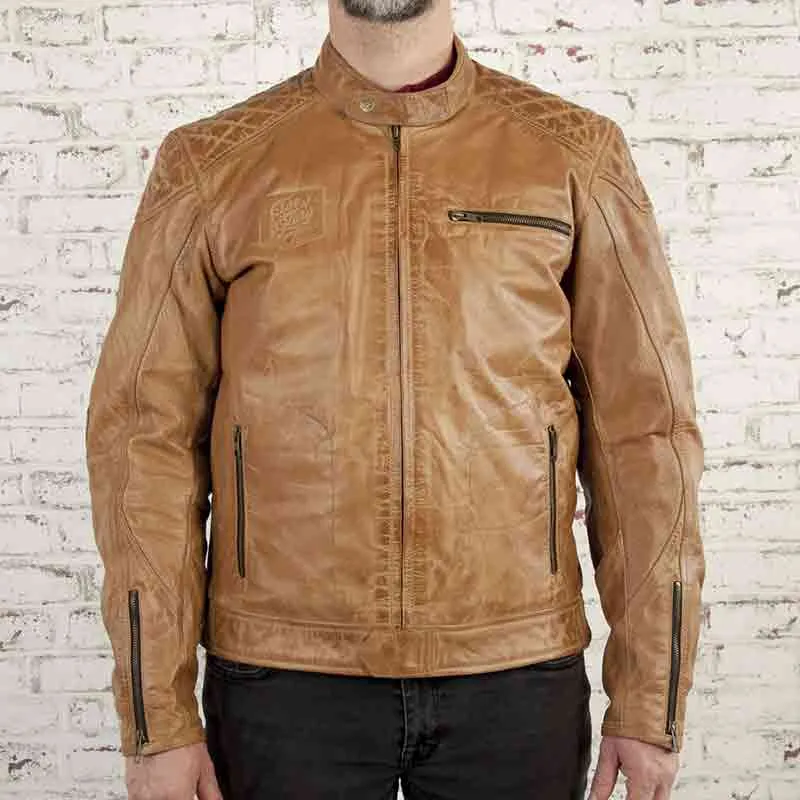 Veste moto cuir WAXED ROGUE CE AA | Age of Glory