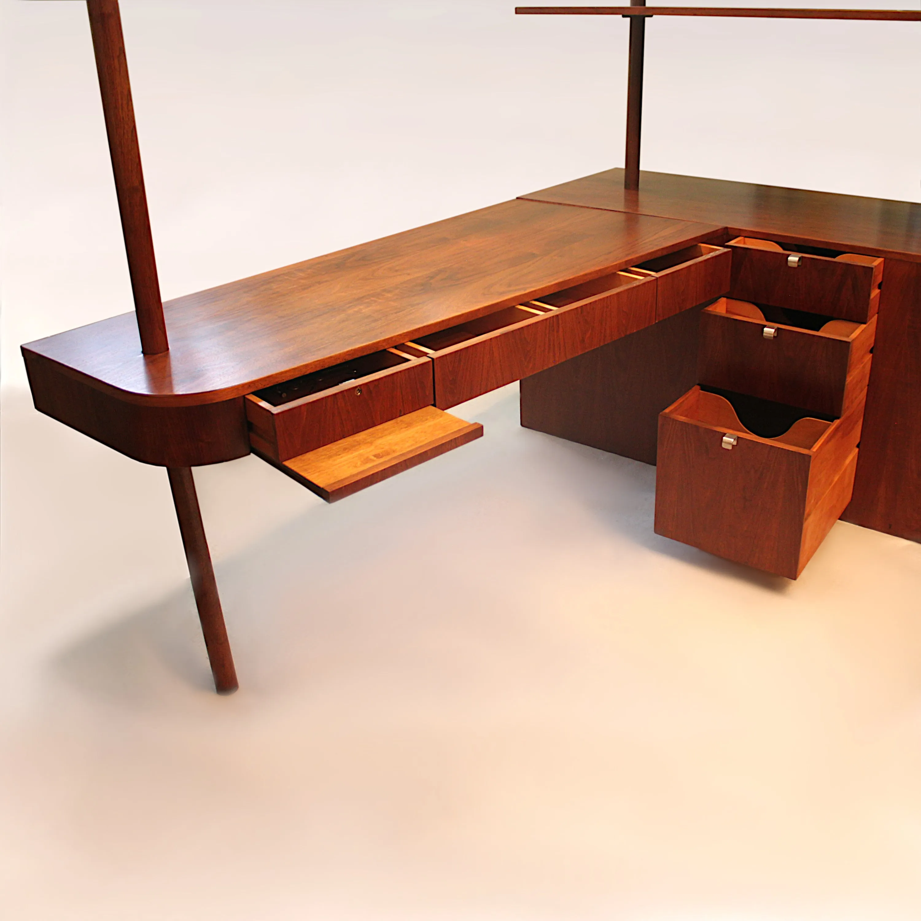 Vintage 1949 Mid-Century Modern Custom L-Shaped Office Desk by George Nelson