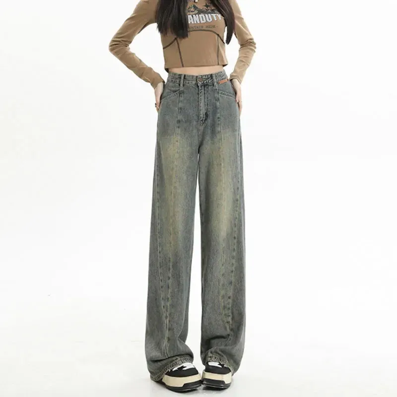 Vintage Washed Loose Straight Leg Y2K Denim Jeans