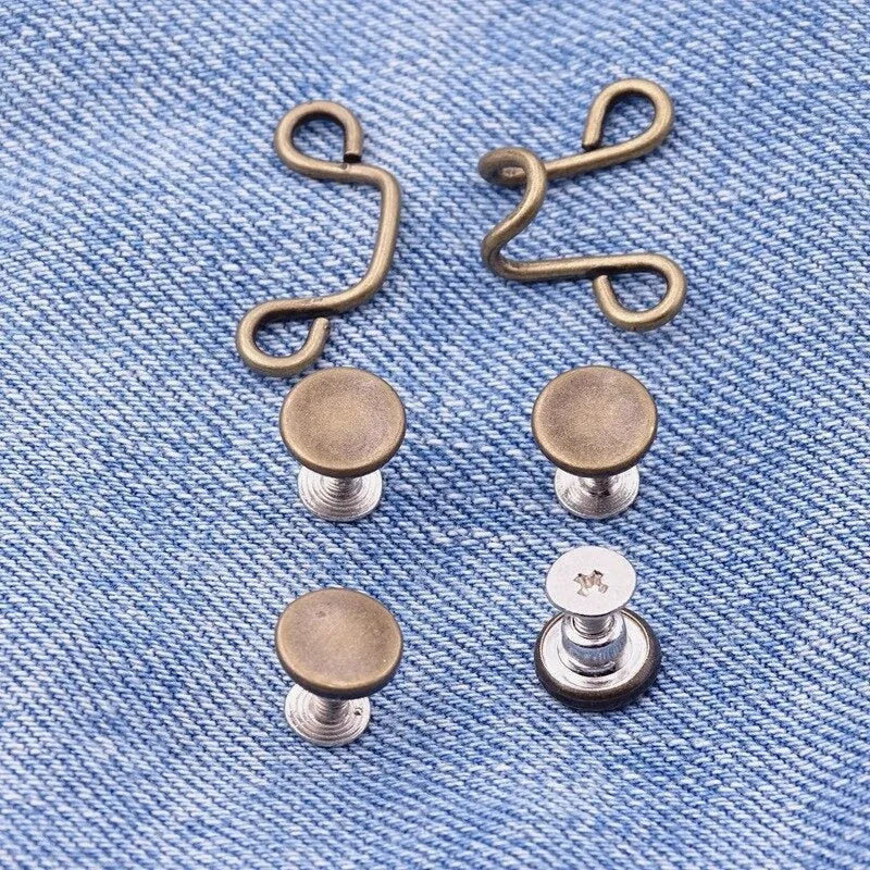 Waist Adjustment Metal Jeans Buttons