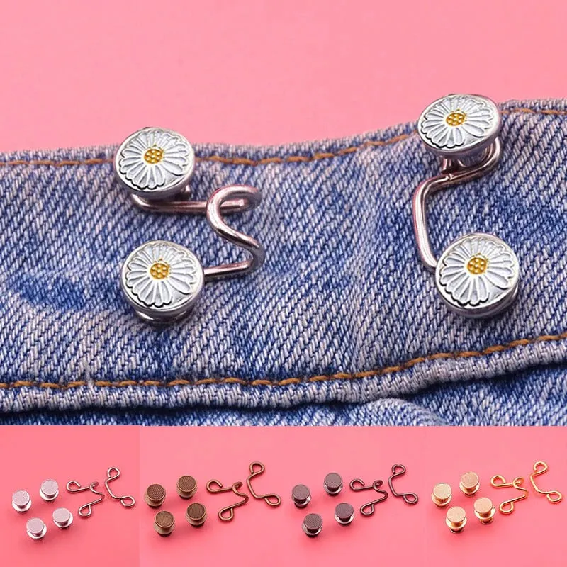 Waist Adjustment Metal Jeans Buttons