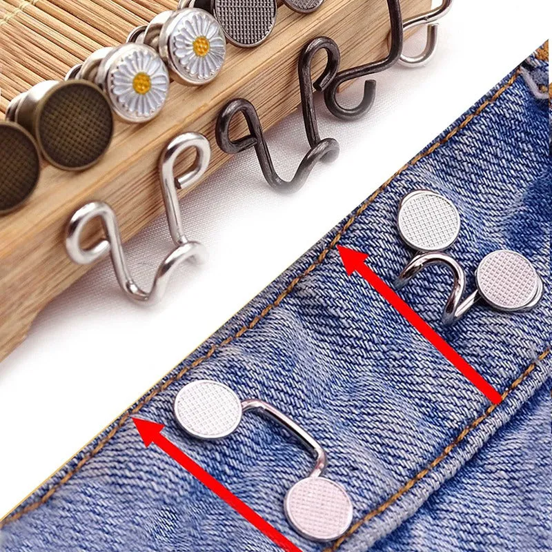 Waist Adjustment Metal Jeans Buttons