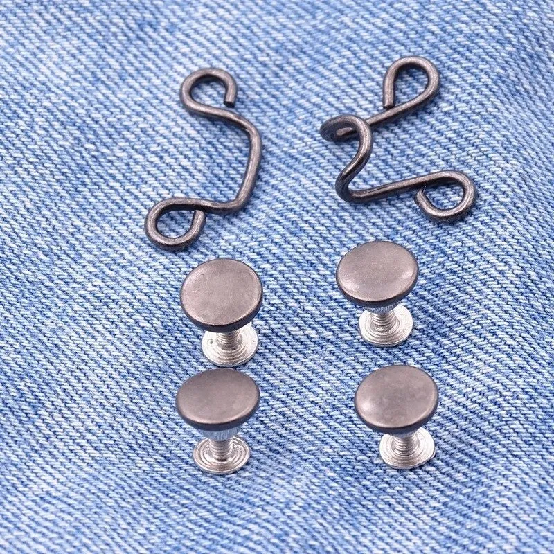 Waist Adjustment Metal Jeans Buttons