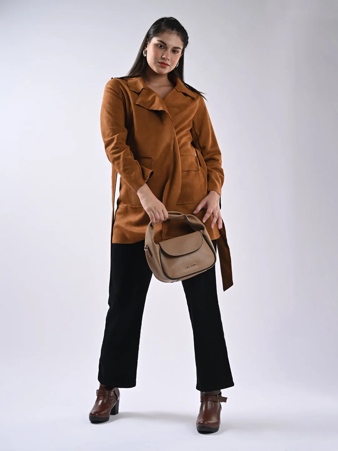 Women Trench Coat Tan Jacket