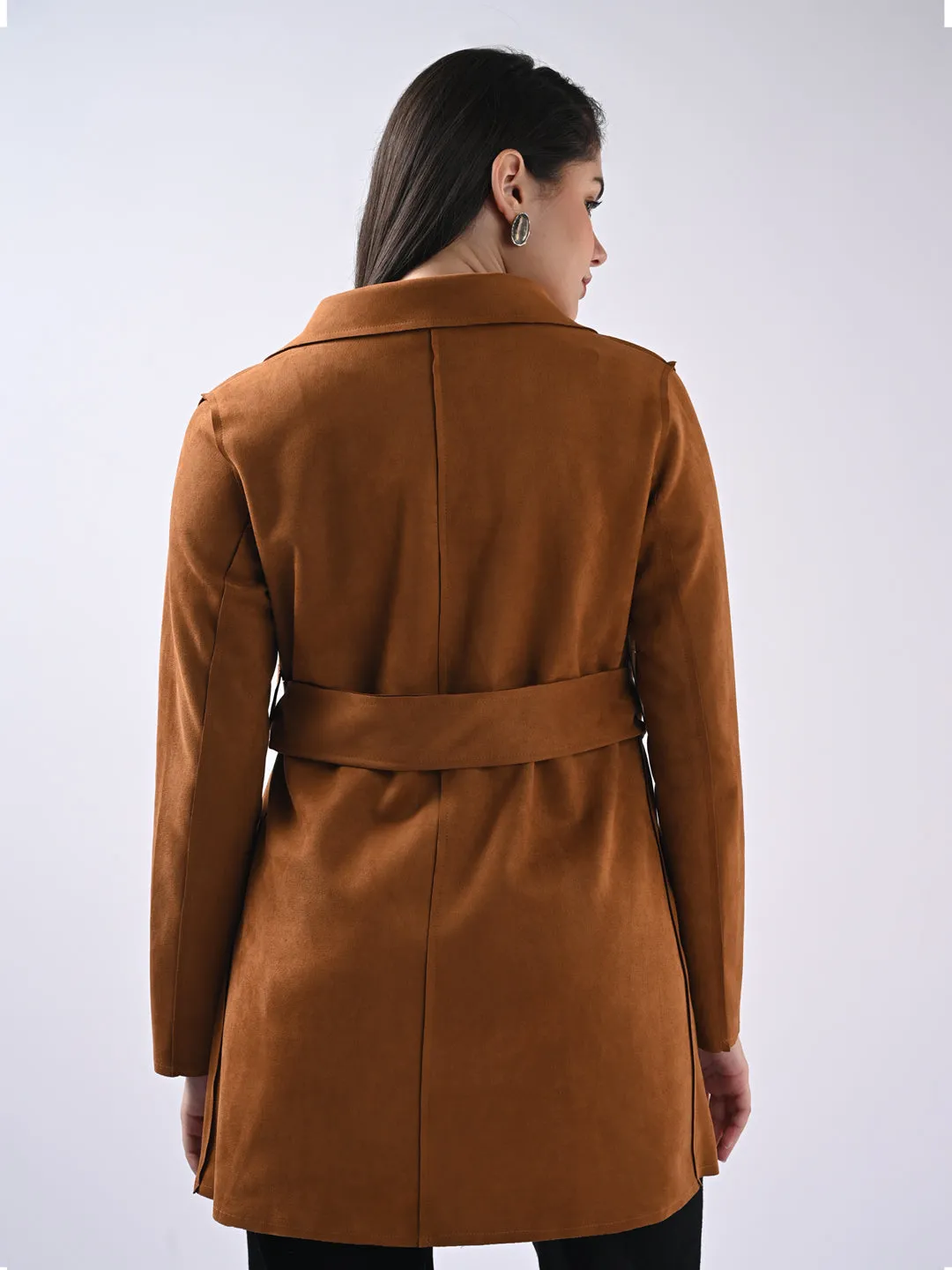 Women Trench Coat Tan Jacket