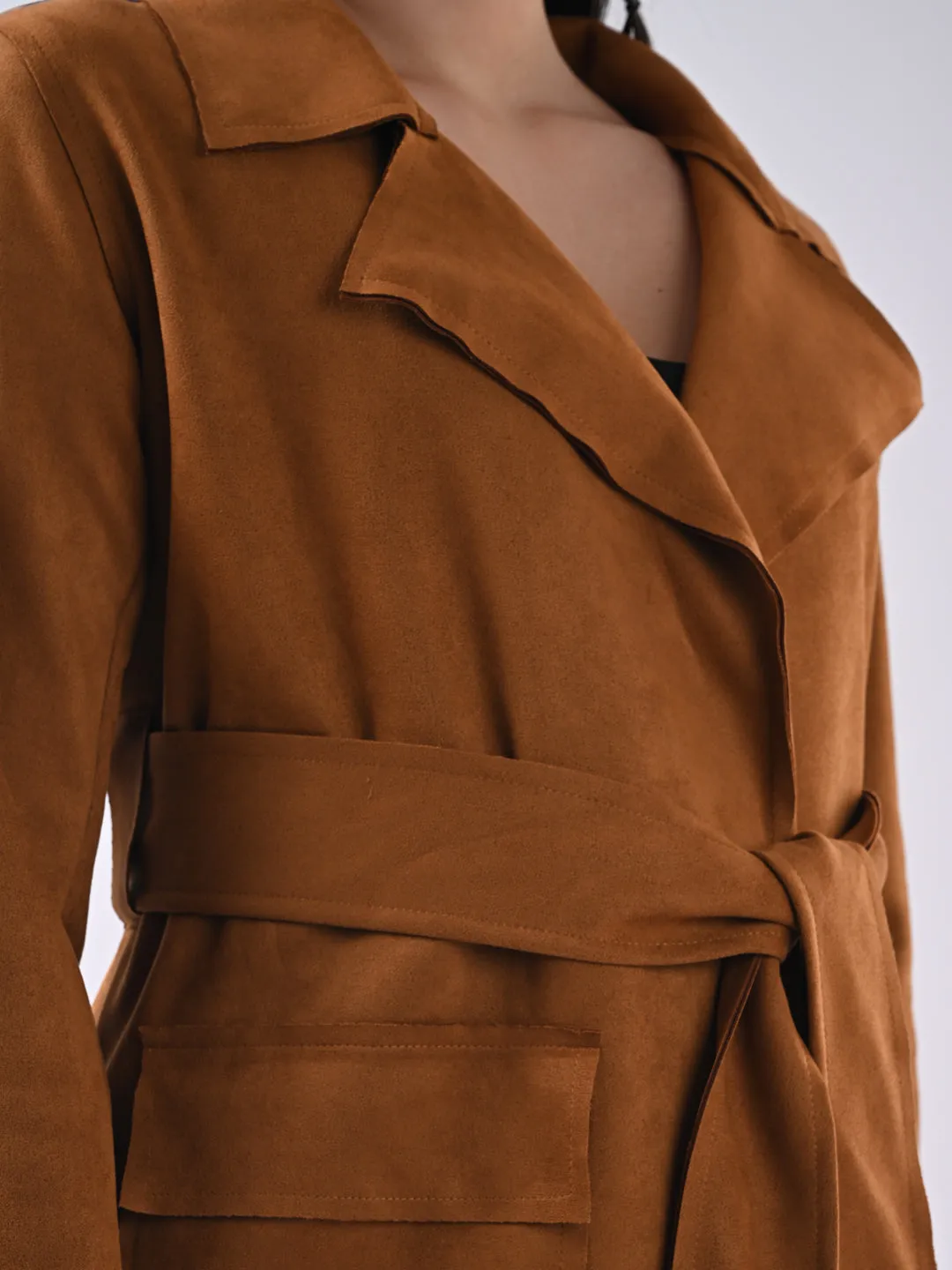 Women Trench Coat Tan Jacket