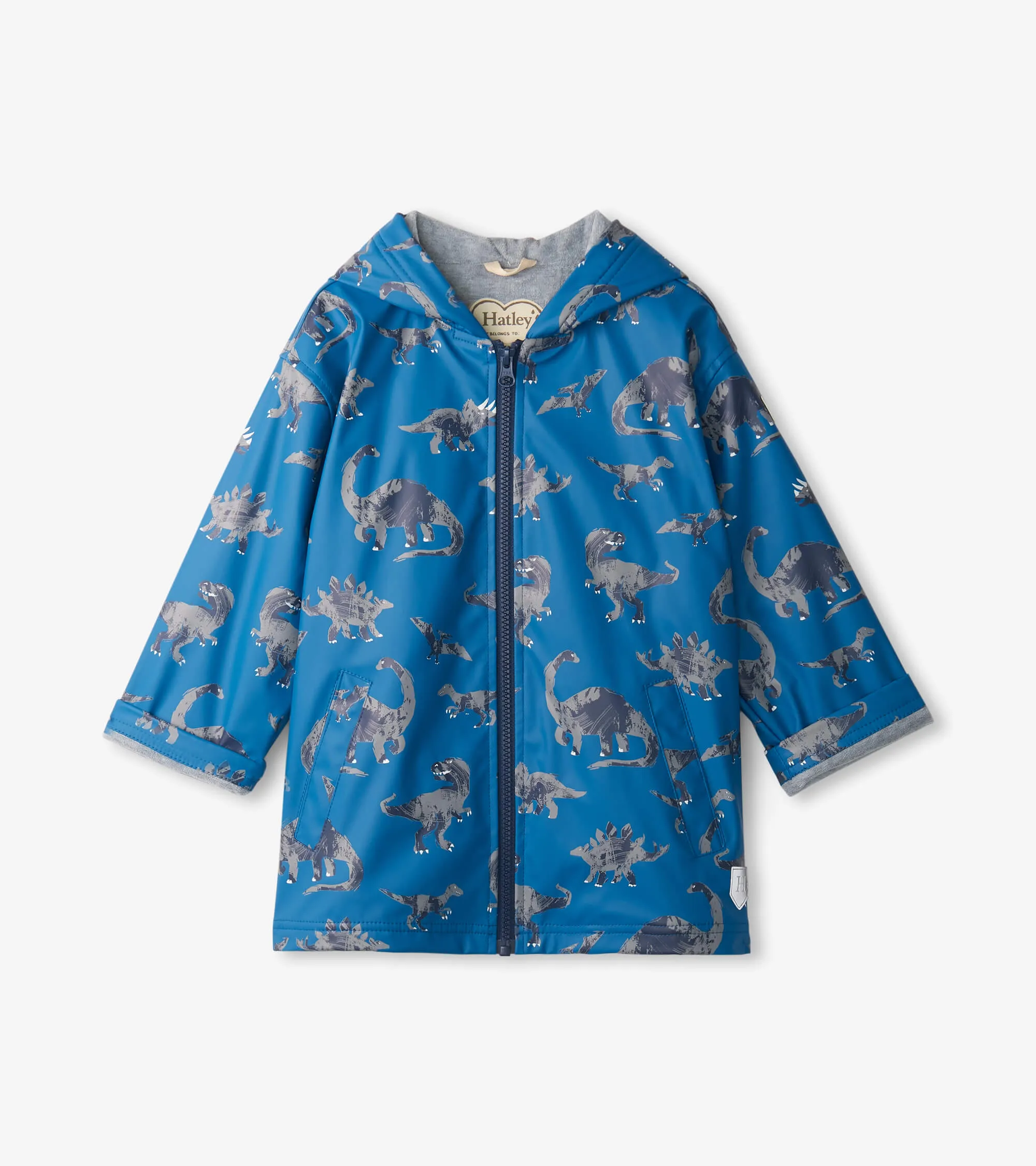 Zip Up Rain Jacket - Broken Dino Stamp